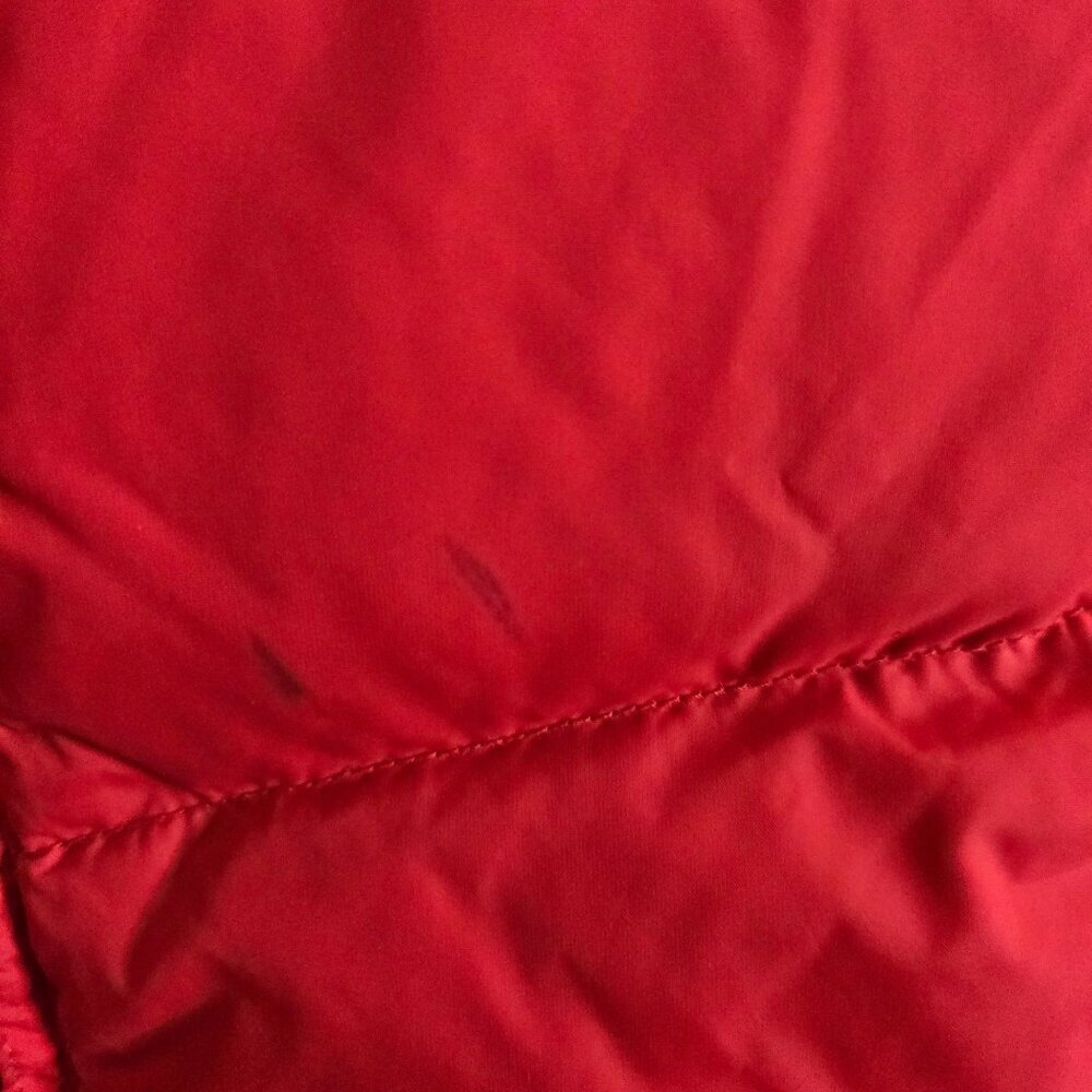 Lands' End Red Down Puffer Jacket Mock Neck Double Zip Ski Snowboard Size S - Picture 6 of 12
